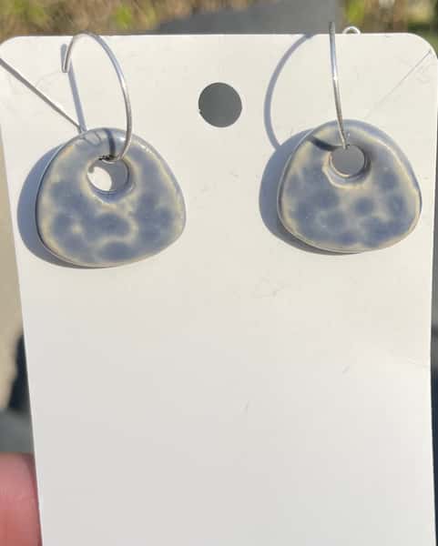 Keramik + silver örhängen