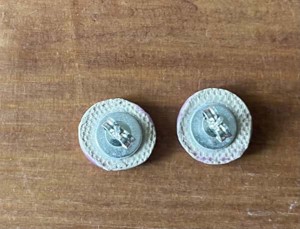 Keramik +silver örhängen syren  13mm