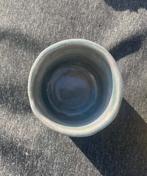 Mugg i keramik stengods ljusblå