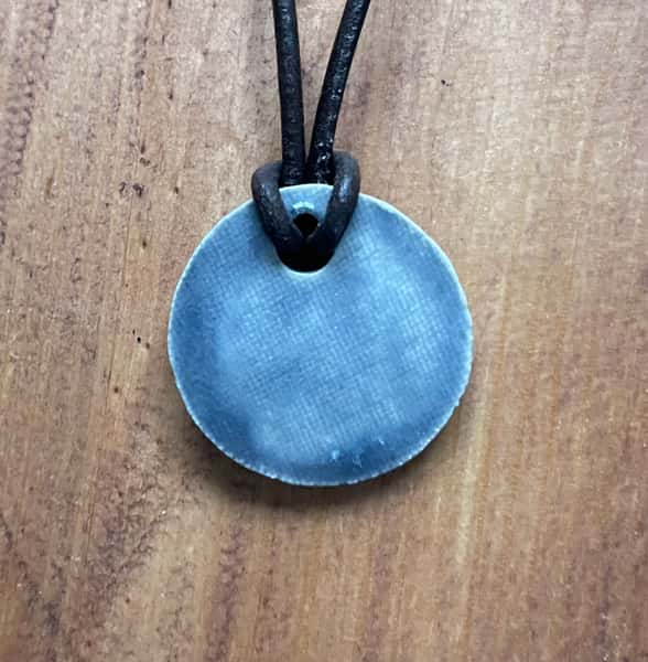 Keramik +läderhalsband