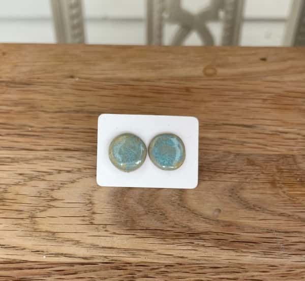 Keramik +silver örhängen 13mm