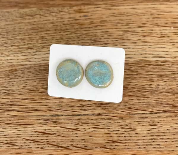 Keramik +silver örhängen 13mm
