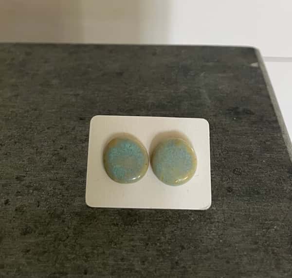 Keramik +silver örhängen 13mm