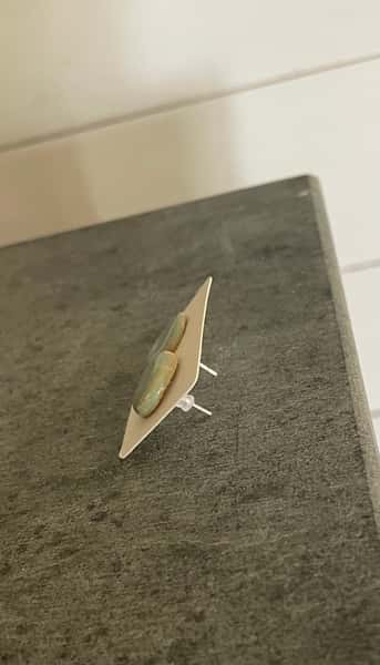 Keramik +silver örhängen 13mm