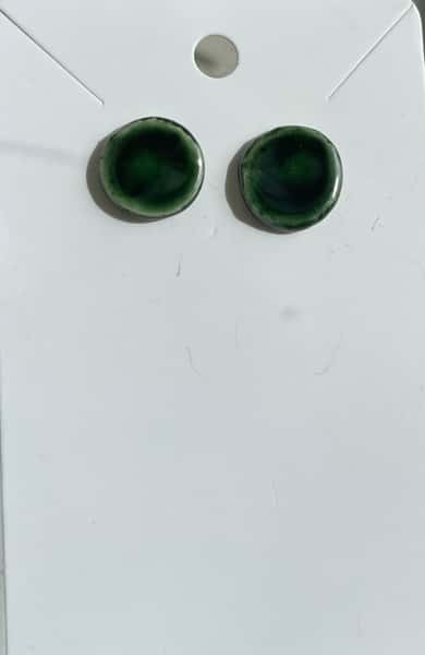 Keramik +silver örhängen 13mm